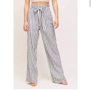 Dynamite blue and white striped beach pants.